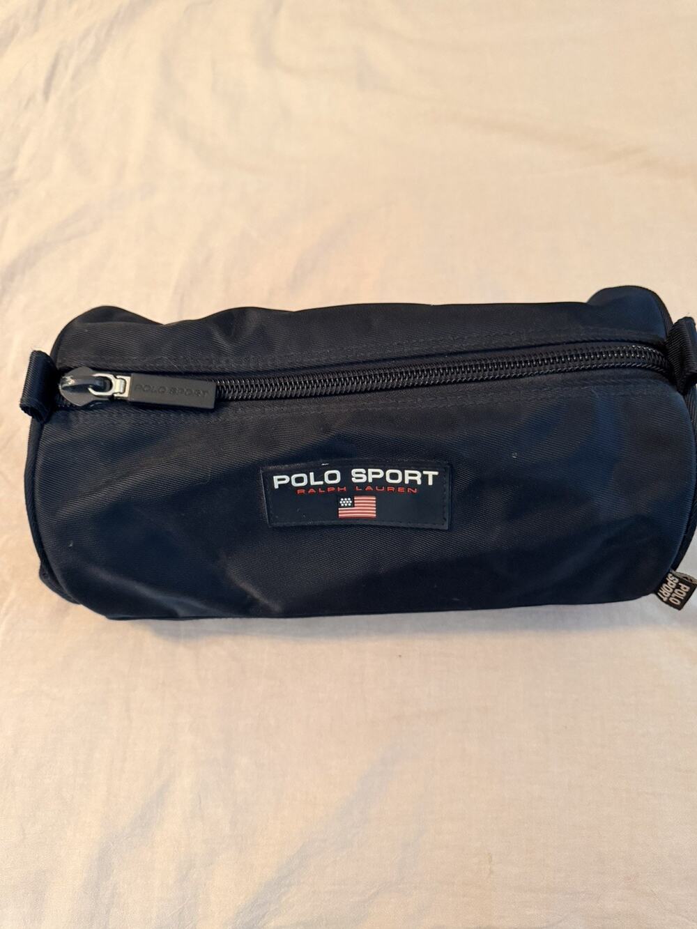 POLO SPORT RALPH LAUREN Vintage Cosmetic Kit Bag Toiletry Nylon Navy USA